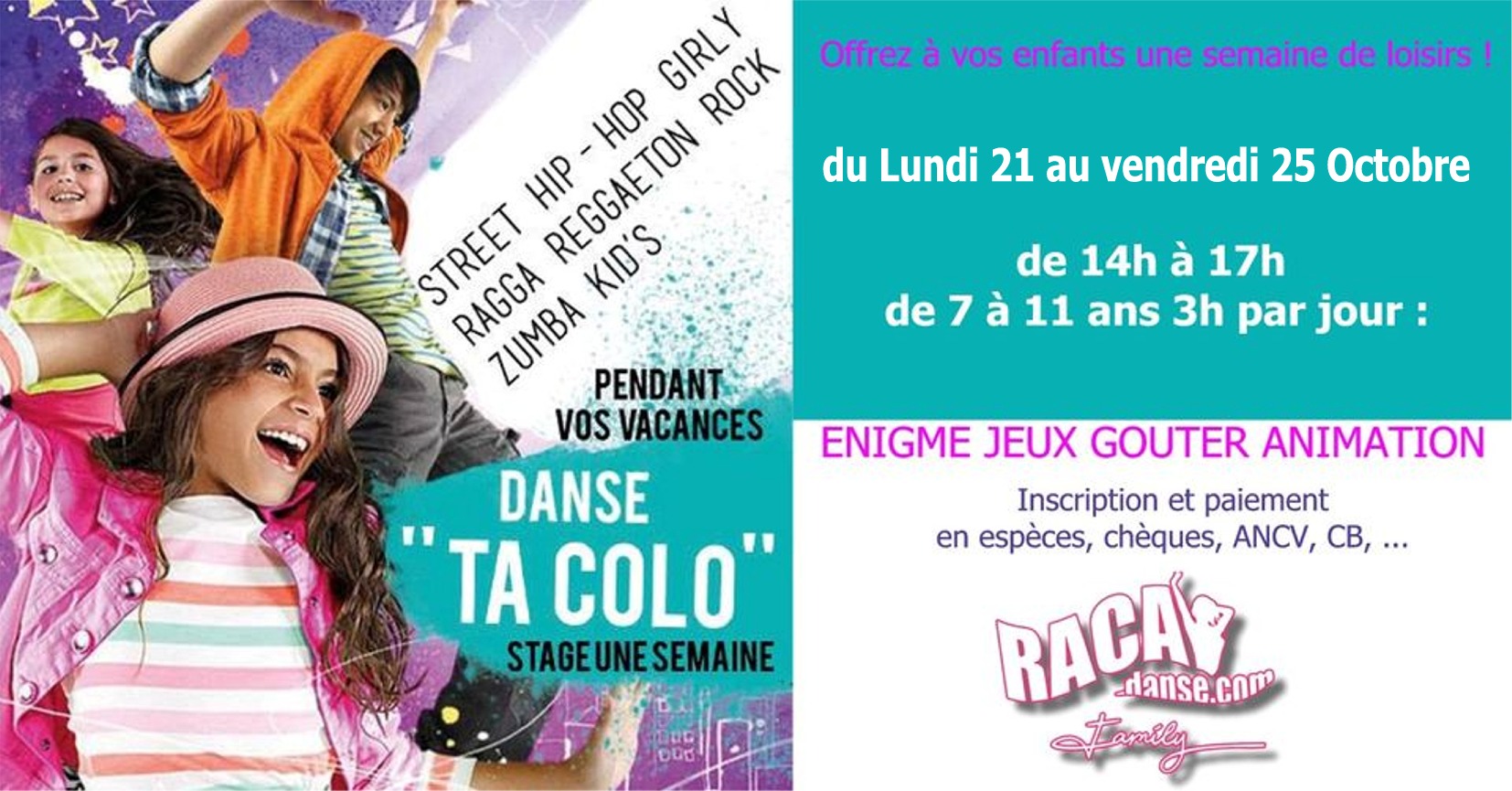 Colo'Danse 7 à 11 ans "pendant tes vacances" Annecy