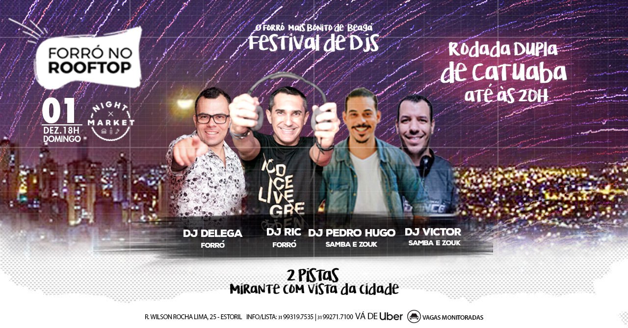 Domingo ✤ Forró No Rooftop ✤ Night Market