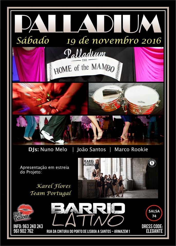 HOJE! Palladium Night no Barrio Latino - 19 de Novembro
