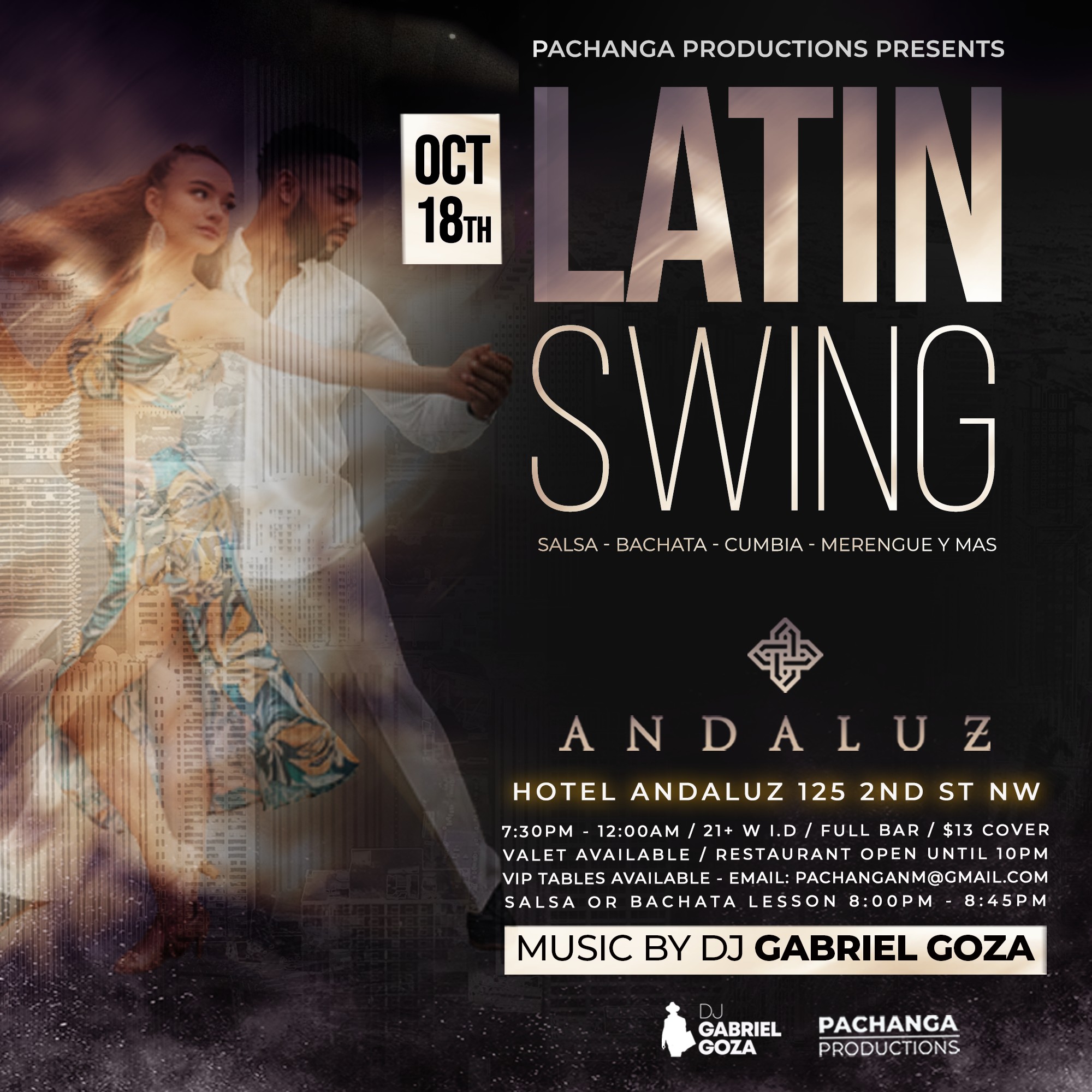 LATIN SWING - Salsa & Bachata Social @ HOTEL ANDALUZ!