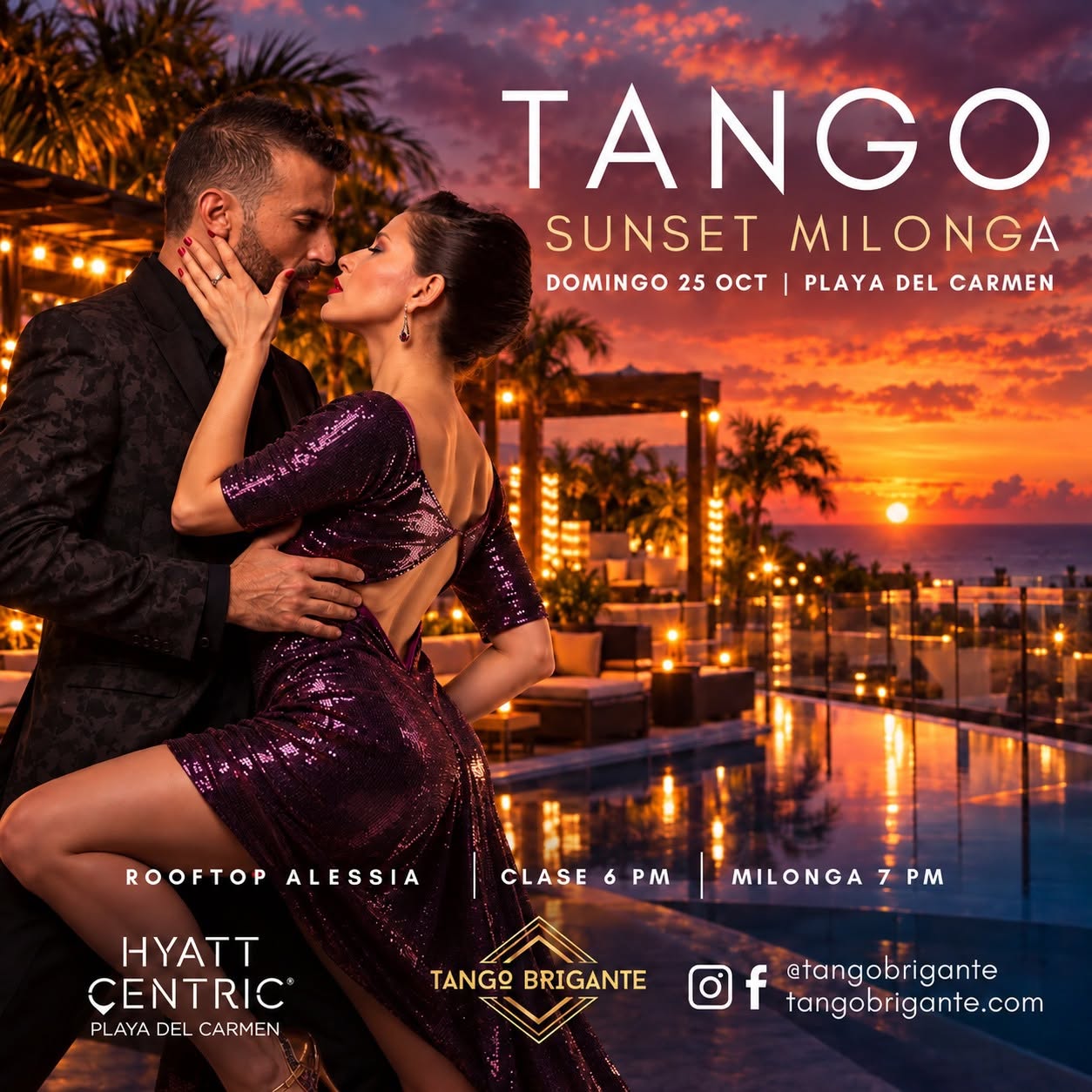 Sunset Milonga Tarde de Tango en Playa del Carmen