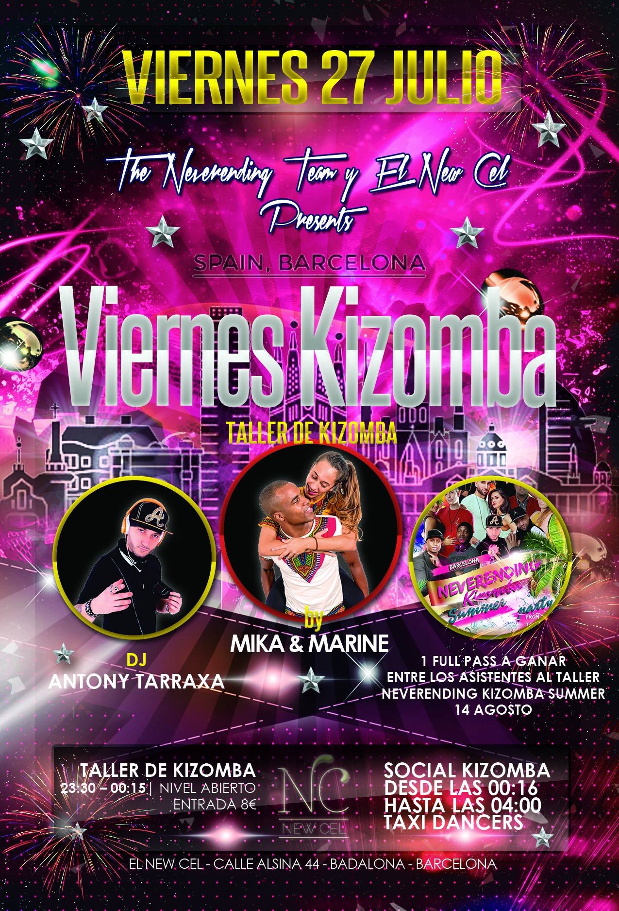 Kizomba Barcelona Viernes 27 Julio El New Cel