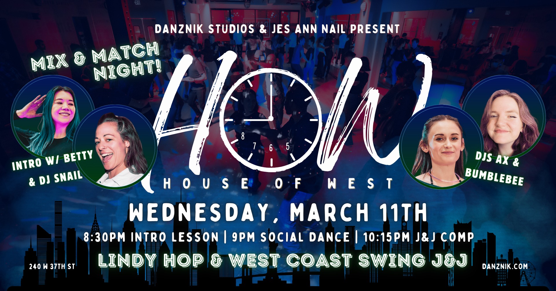 House of West • Mix & Match Night: Lindy Hop + West Coast Swing J&J
