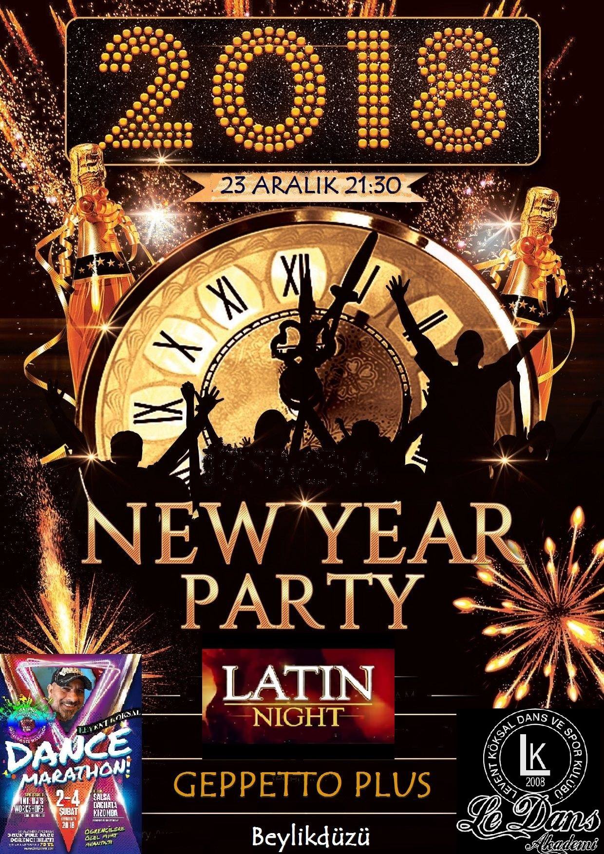 2018 için Geri Sayımı Başlatıyoruz! LE DansYeni Yıl Latin Partisi