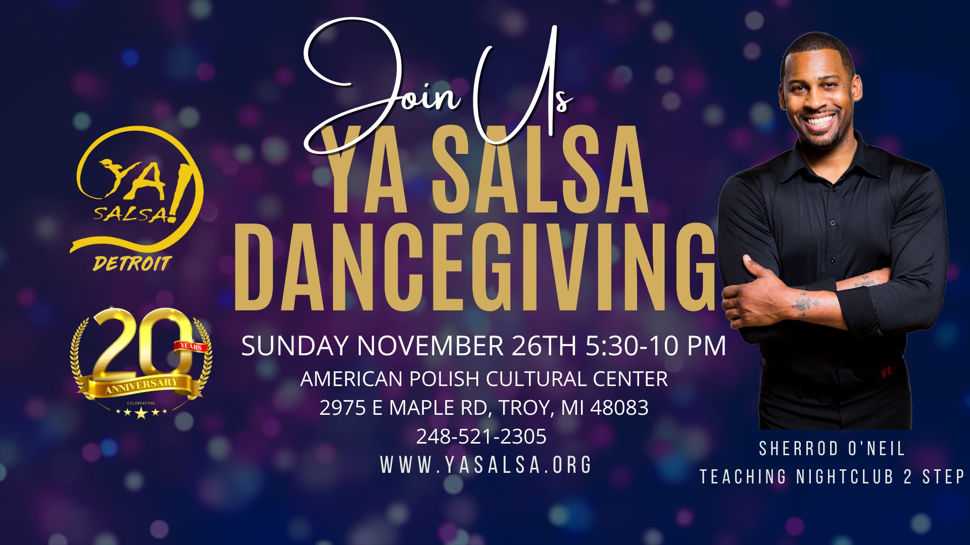 YA Salsa Dancegiving feat. Sherrod O'Neil Teaching Nightclub Two-Step!