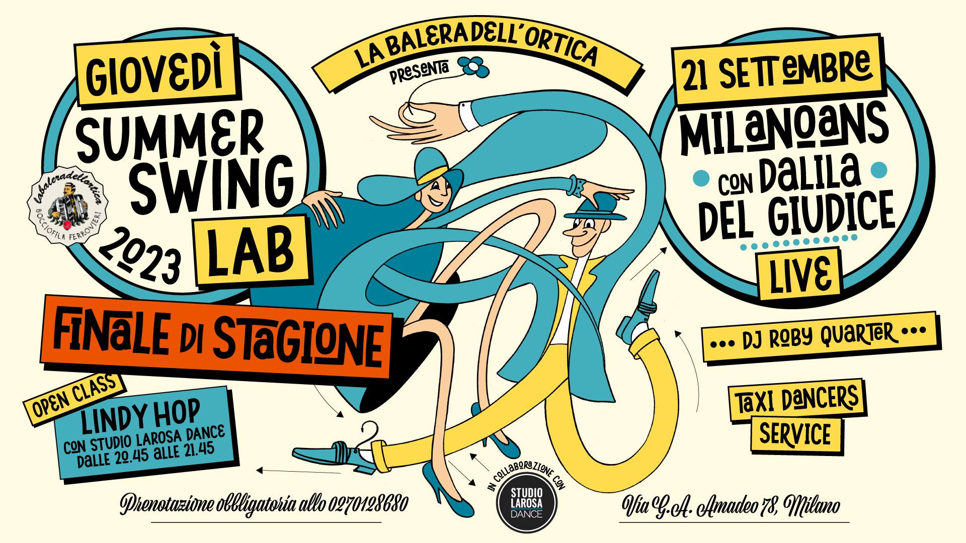 SUMMER SWING LAB #14 with MILANOANS e DALILA DEL GIUDICE
