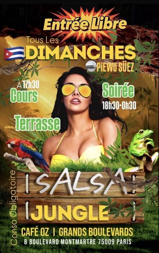 Dimanche SOiREE SALSA café Oz Paris 9 Grds Blvds