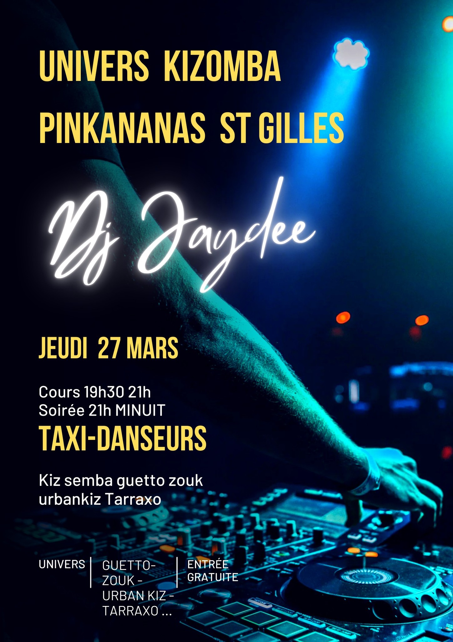 ✨️ COURS + SOIRÉE✨️ UNIVERS KIZOMBA♥️🇷🇪 JEUDI 27 MARS 🔴ENTRÉE GRATUITE POUR TOUS ✨️ LE PINK✨️🇷🇪