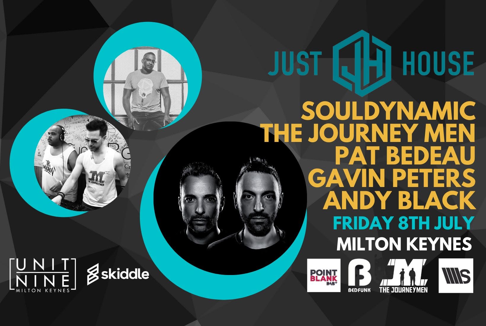 Just House presents Souldynamic The Journey men Pat Bedeau - Milton Keynes