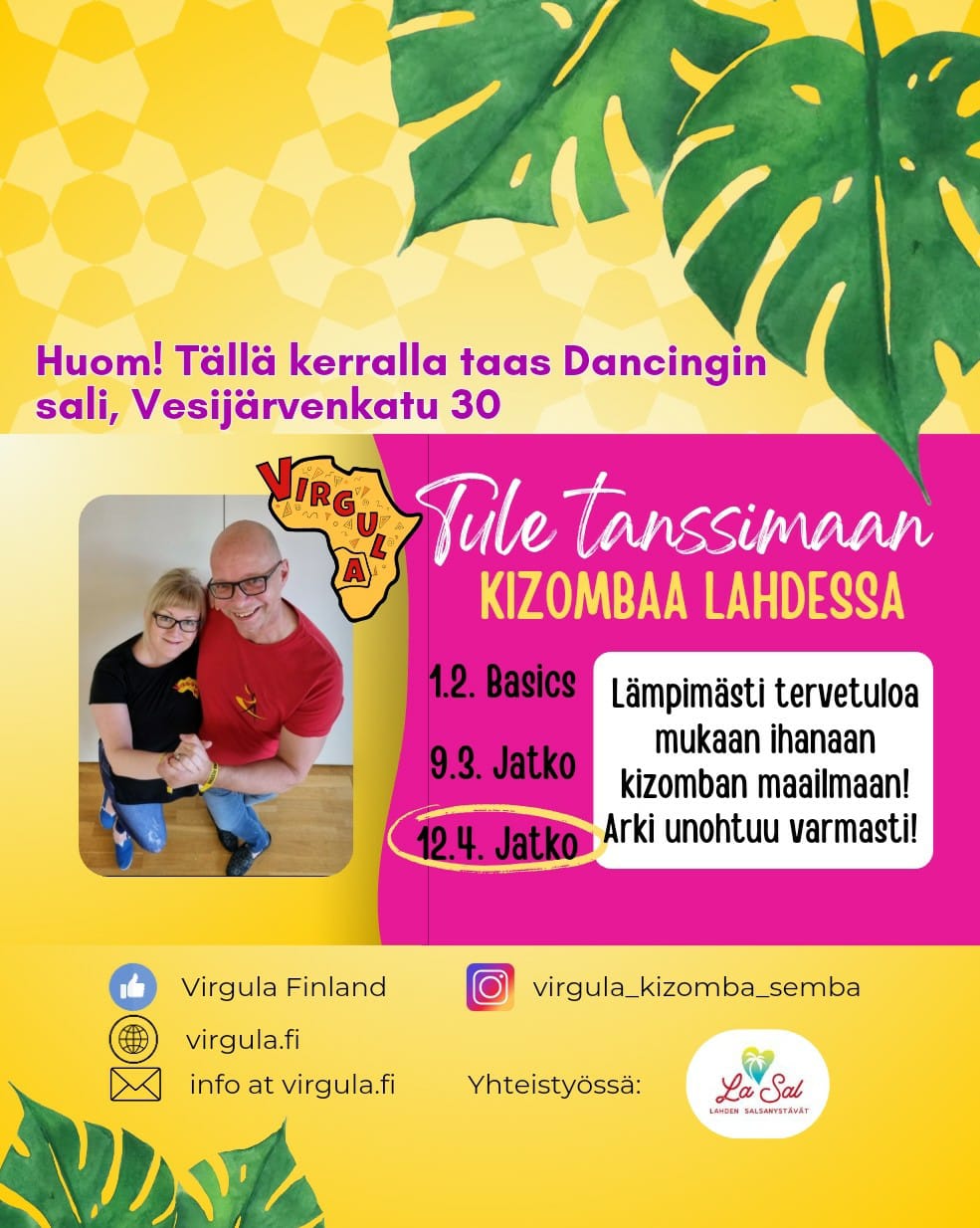 Kizombaa Lahdessa Kevät 2025