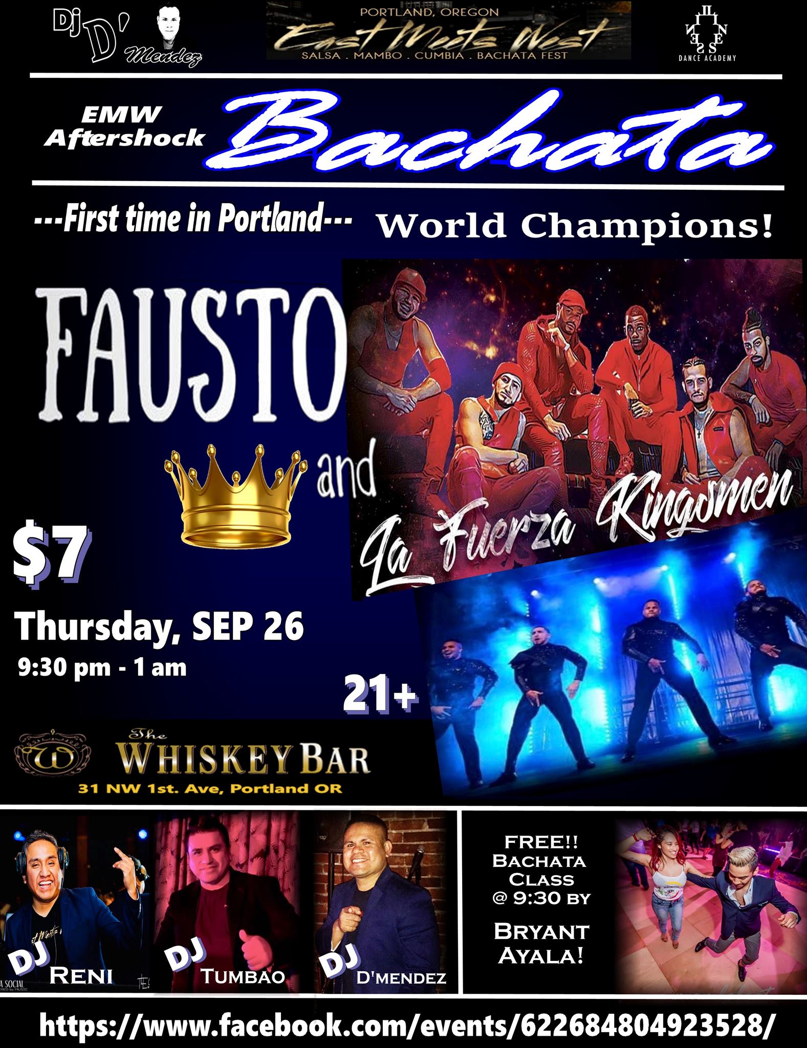 EMW Aftershock Bachata at The Whiskey Bar Night!