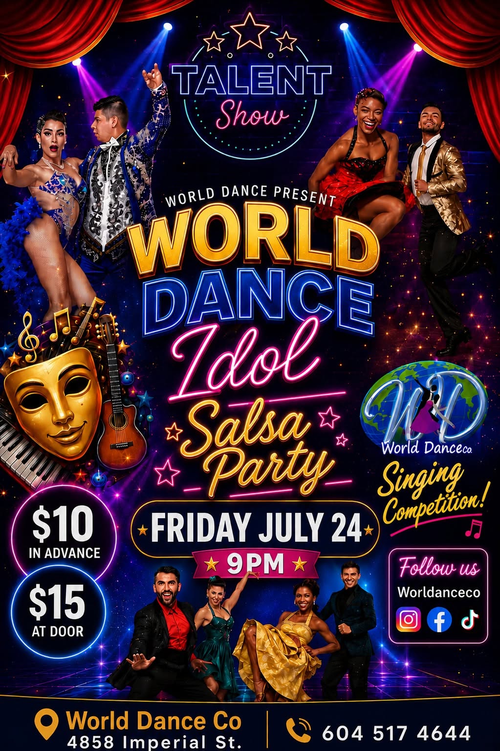 🎤✨ WORLD DANCE IDOL SALSA PARTY ✨💃🕺