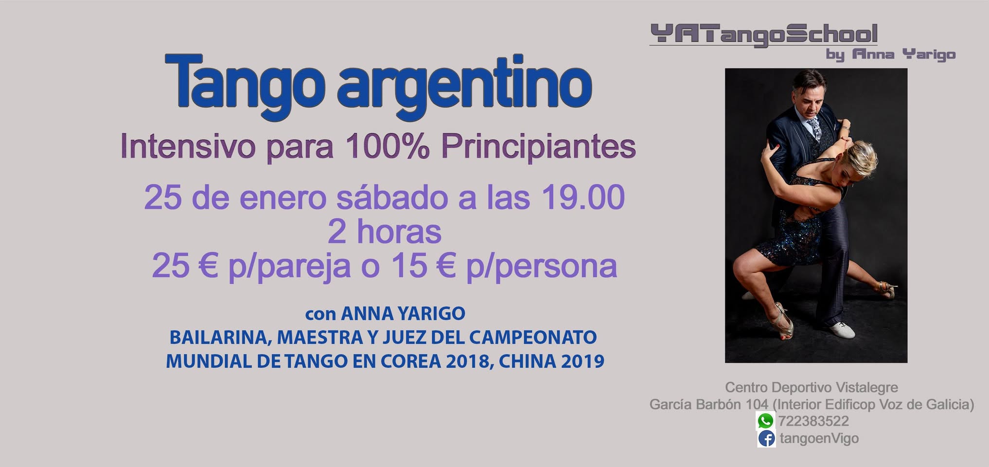 Intensivo de tango para p100% principiantes, Vigo