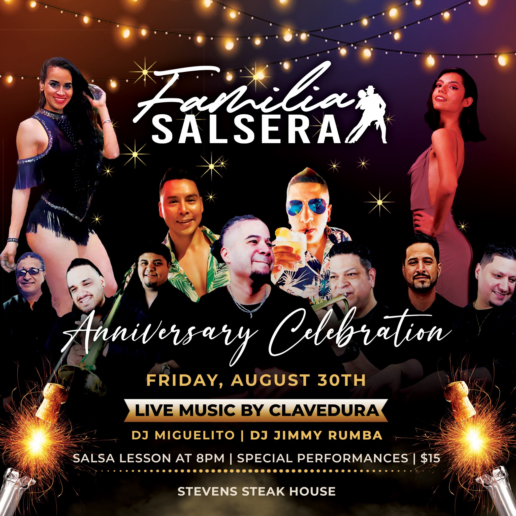 Familia Salsera Anniversary Party with Live Band Clave Dura
