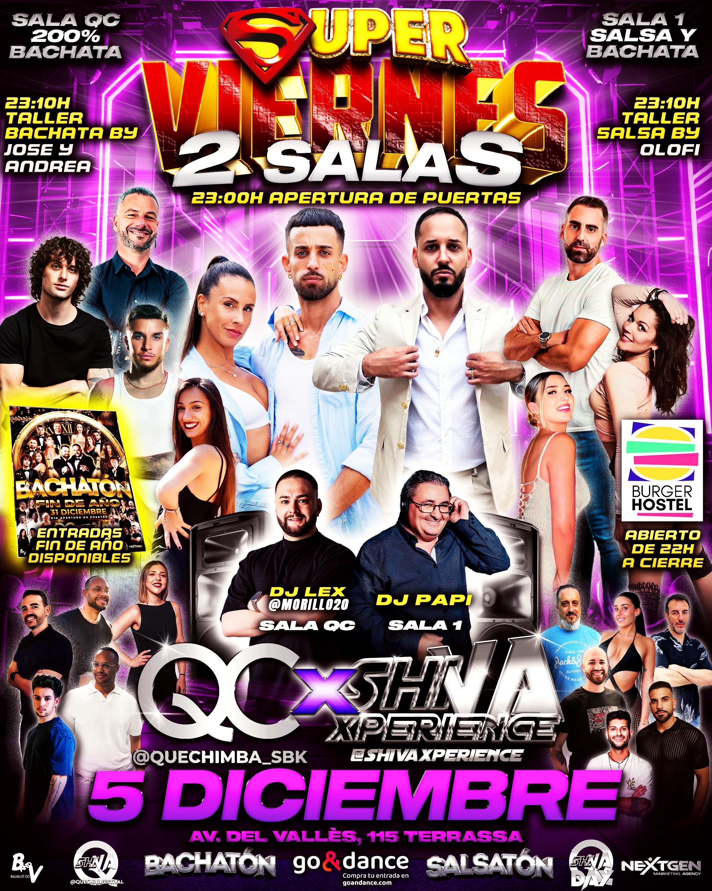 π₯π₯ SUPER VIERNES 5 DE DICIEMBRE SALA DE BACHATA β SALA DE SALSA Y BACHATA π₯π₯ QC β SHIVA π₯π₯