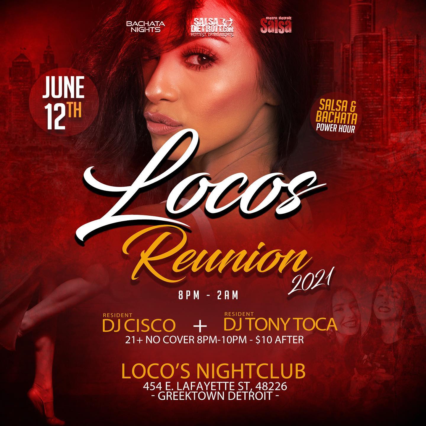 LOCO'S REUNION PARTY w DJs CISCO & TONY TOCA - LOCO'S (2ND LEVEL) - GREEKTOWN DETROIT