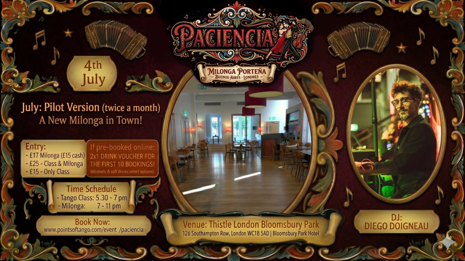 π PACIENCIA: A New Milonga in Town! π