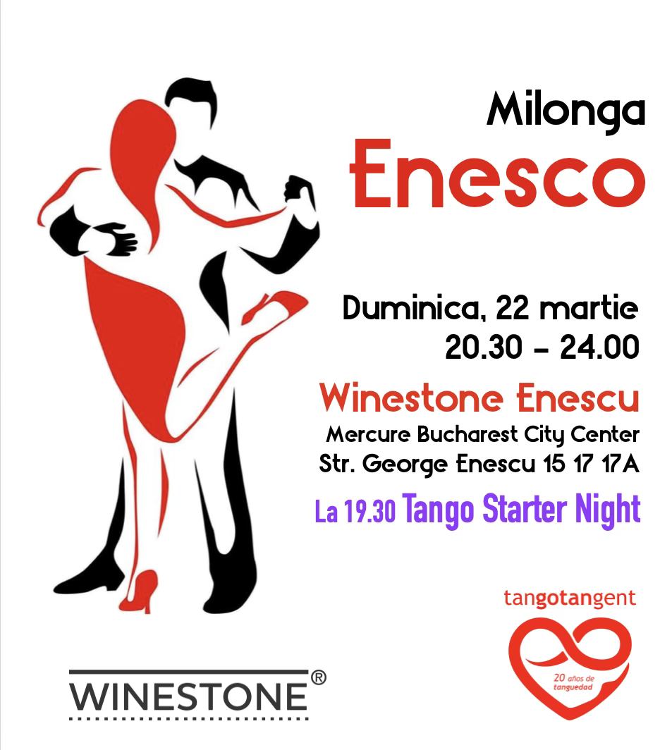 Milonga Enesco - serată de tango argentinian cu ștaif și Tango Starter Hour Night