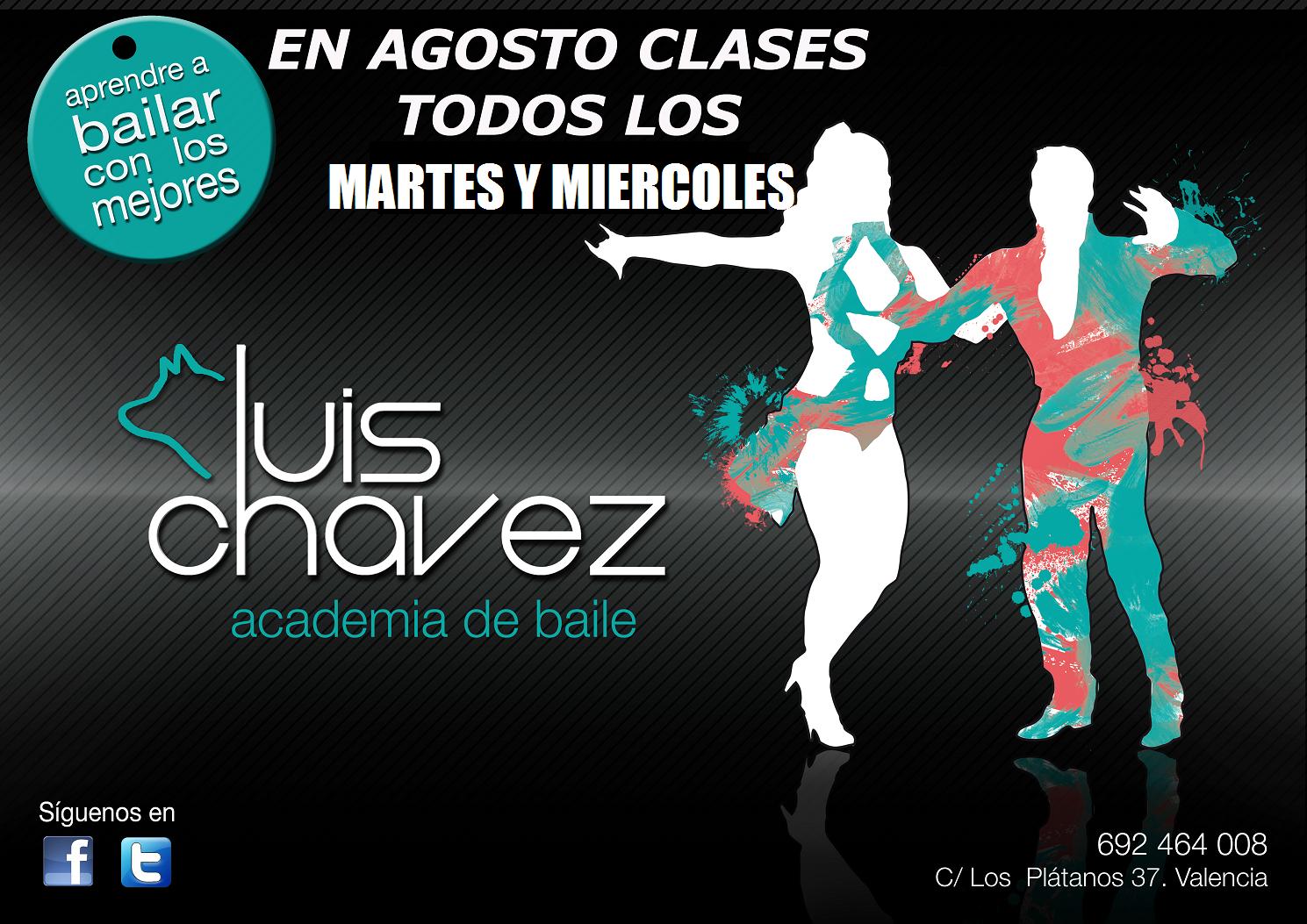 CLASES EN AGOSTO ACADEMIA DE BAILE LUIS CHAVEZ