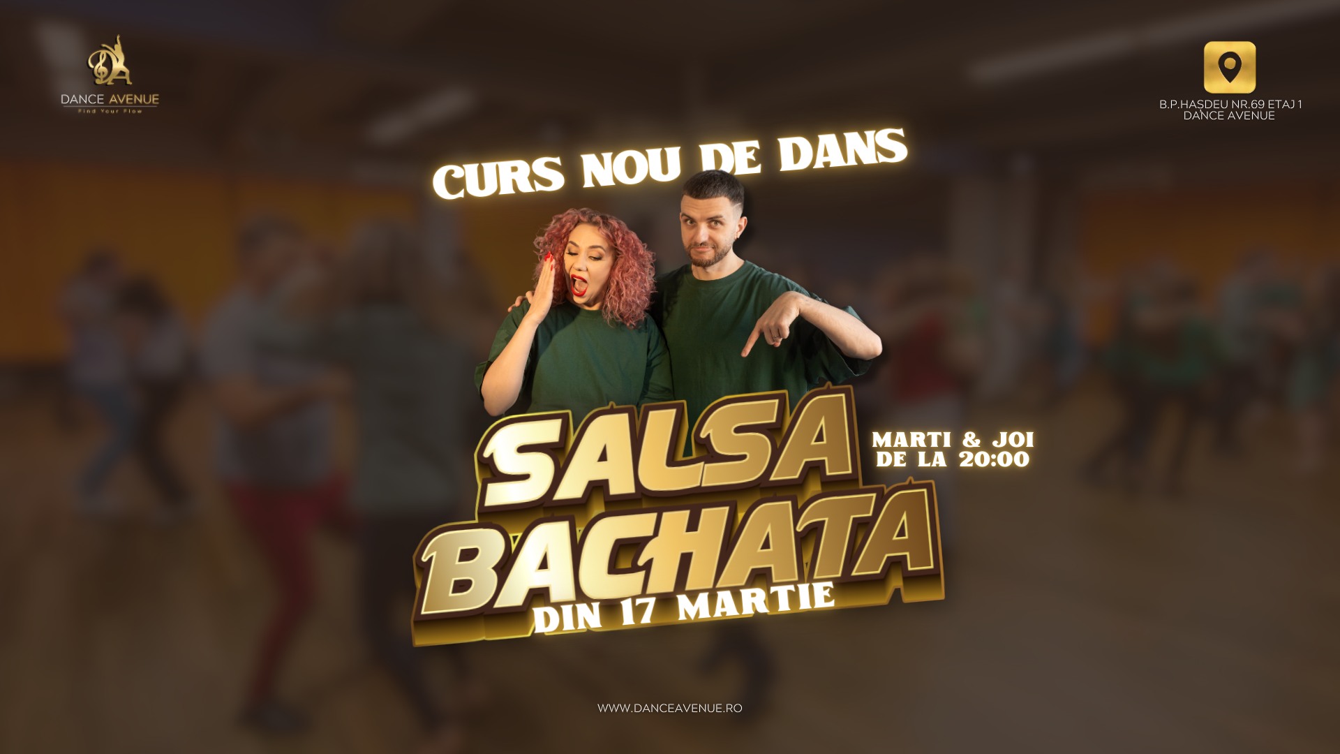 Curs de dans SALSA & BACHATA din 17 MARTIE by Dance Avenue