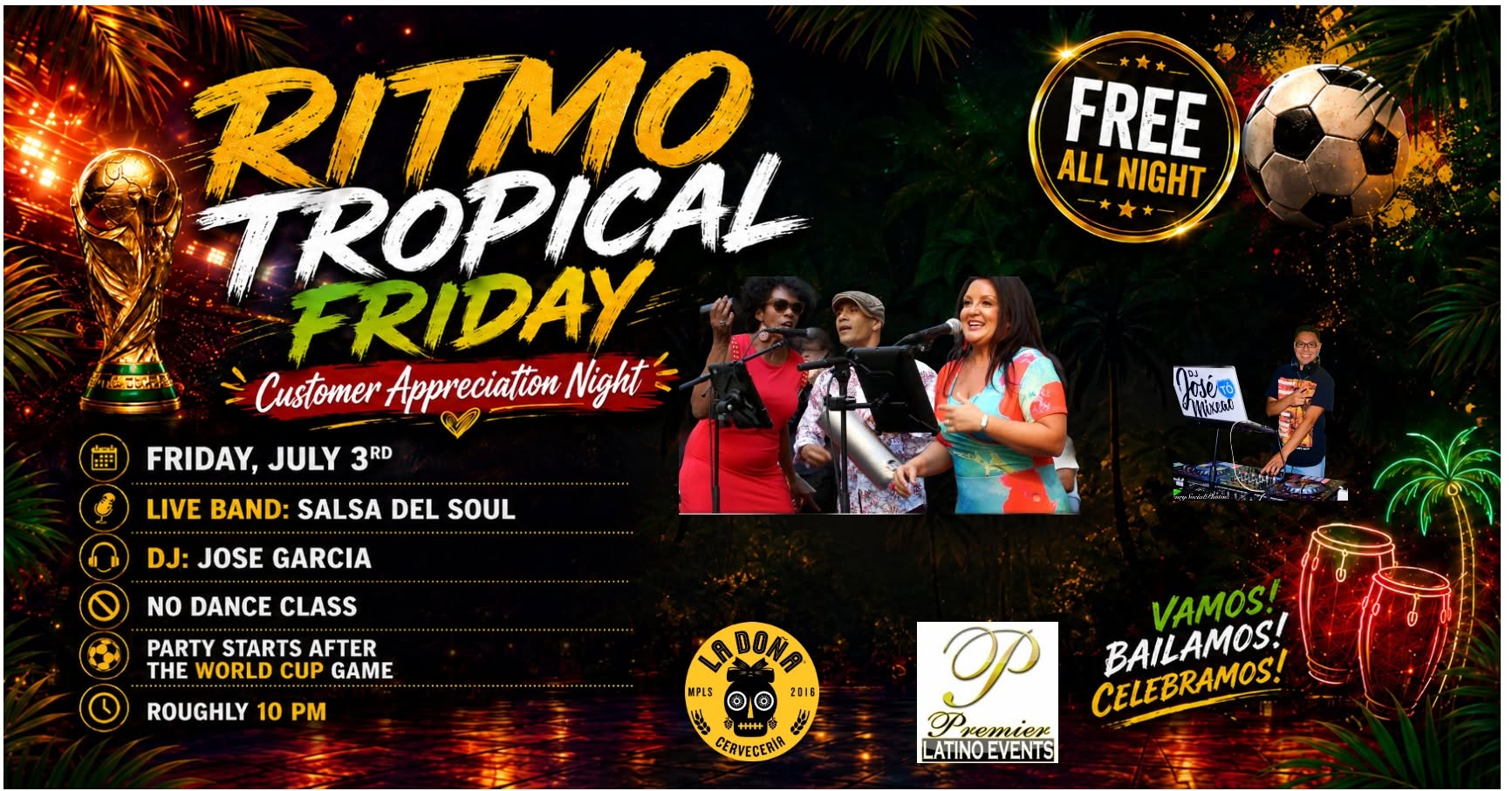 Ritmo Tropical Friday Customer Appreciation Night! 1st Friday Ft Salsa del Soul