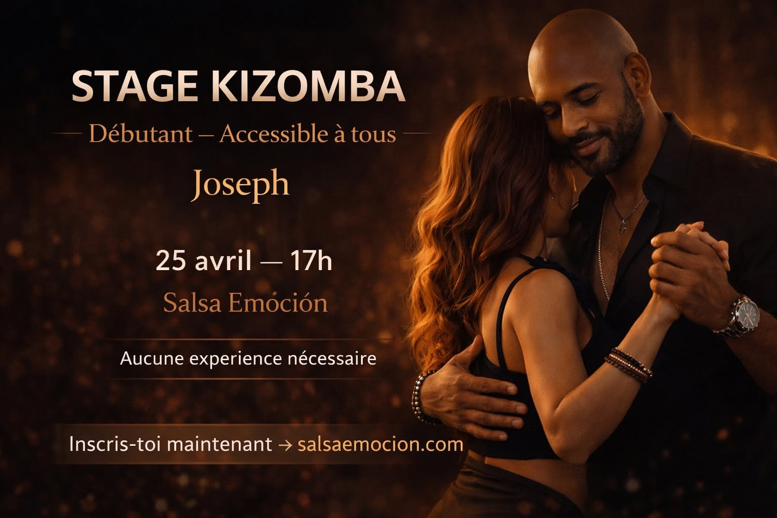 Stage Kizomba Débutant Apprenez à danser en 1h30 (Accessible à tous)