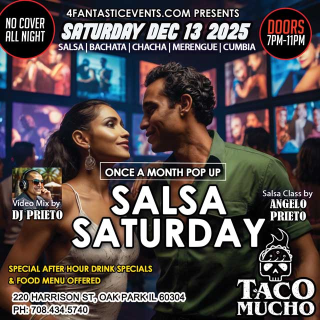 ๐ฎ Pop-Up Salsa Saturday @ TACO MUCHO December Edition!