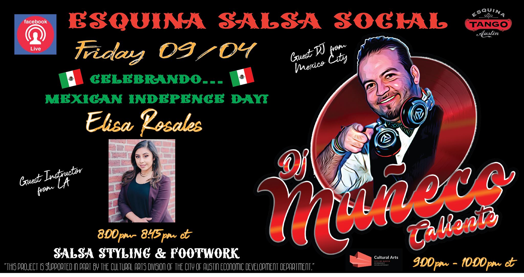 Esquina Virtual Social, guest teacher Elisa & DJ Muñeco Caliente