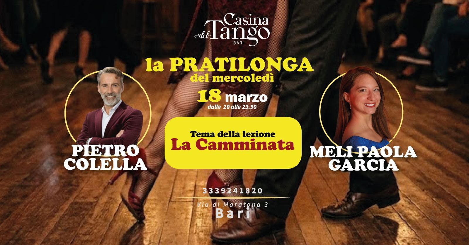 Pratilonga + Lezione: camminata con i maestri Melina Garcia🇦🇷 e Pietro Colella🇮🇹