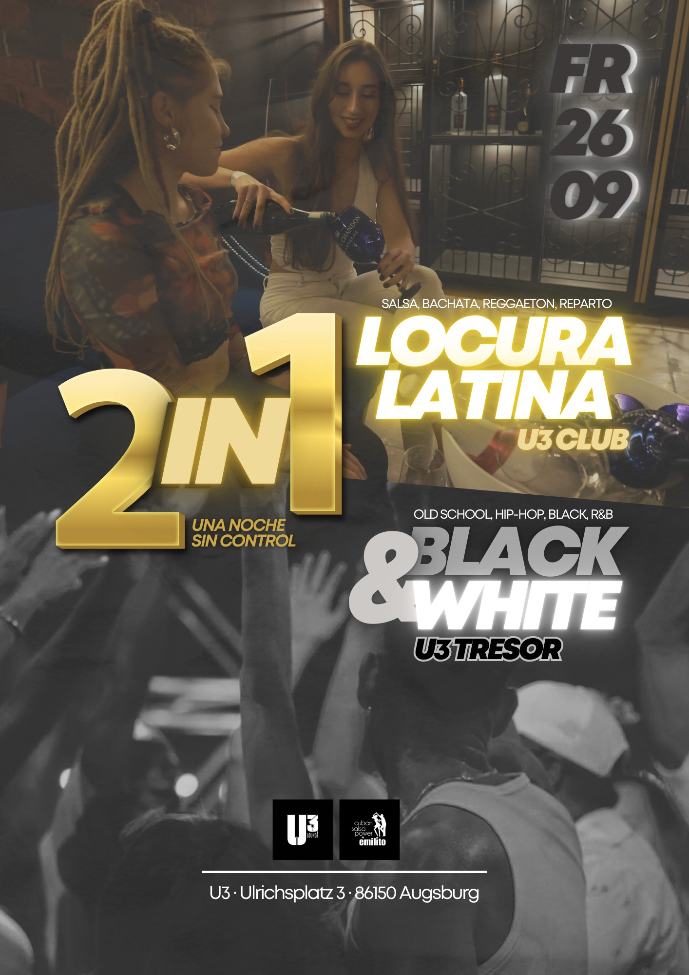 2in1 Party Locura Latina x Black'n'White bei U3