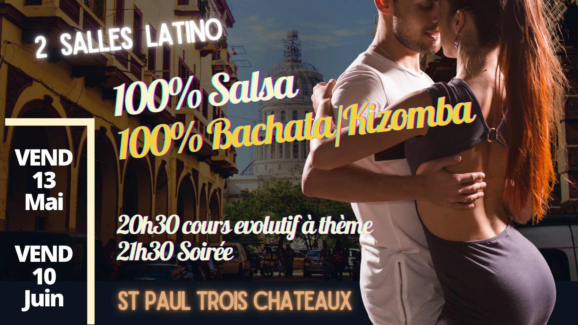 SOIREE 100% Salsa et 100% Bachata Kizomba