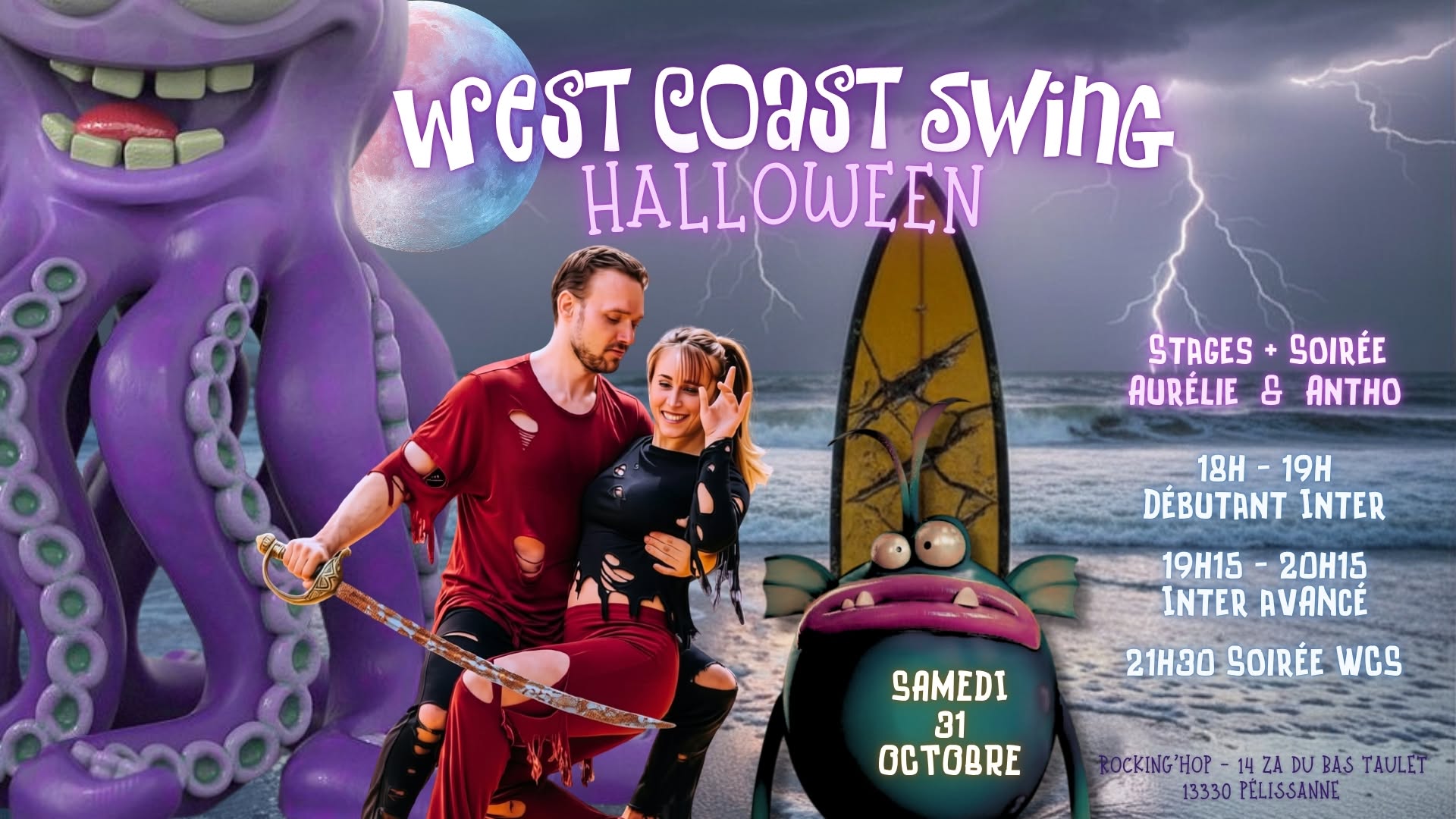 Soirée West Coast Swing + Stages samedi 31 octobre - édition Halloween