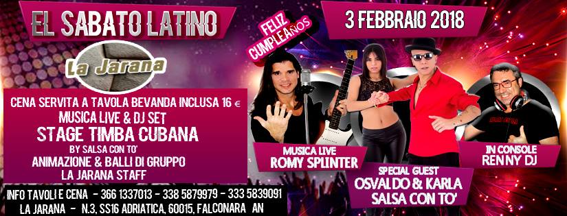 Sabato 3 Febbraio Latino 100%