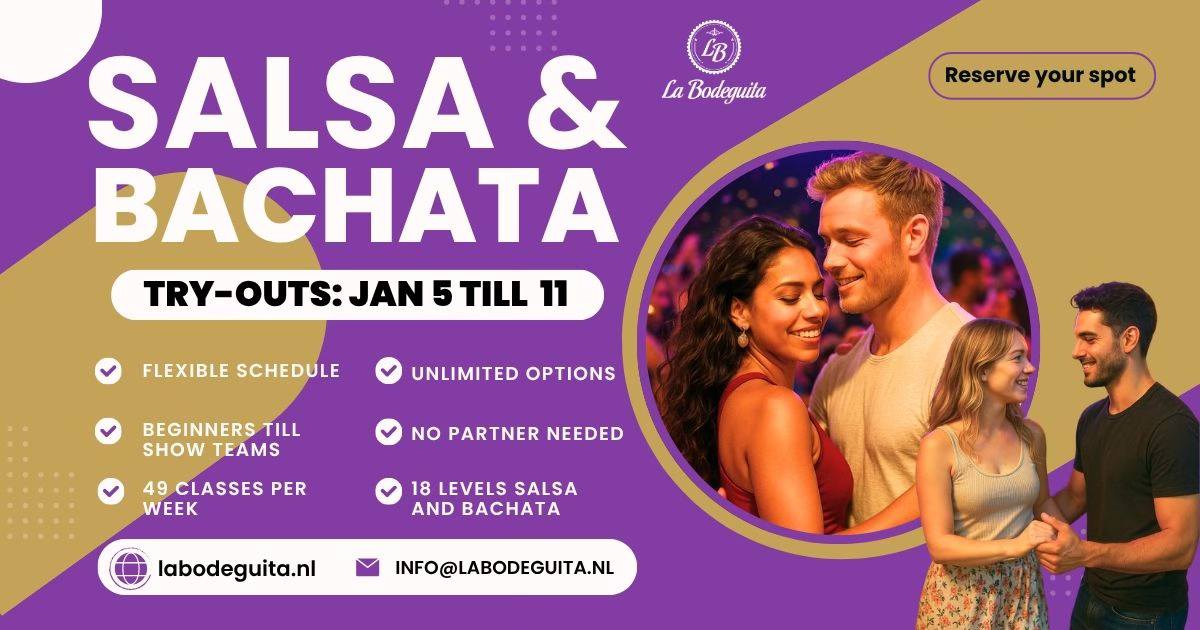 TRY-OUT WEEK @ LA BODEGUITA 5 till 11 Januari
