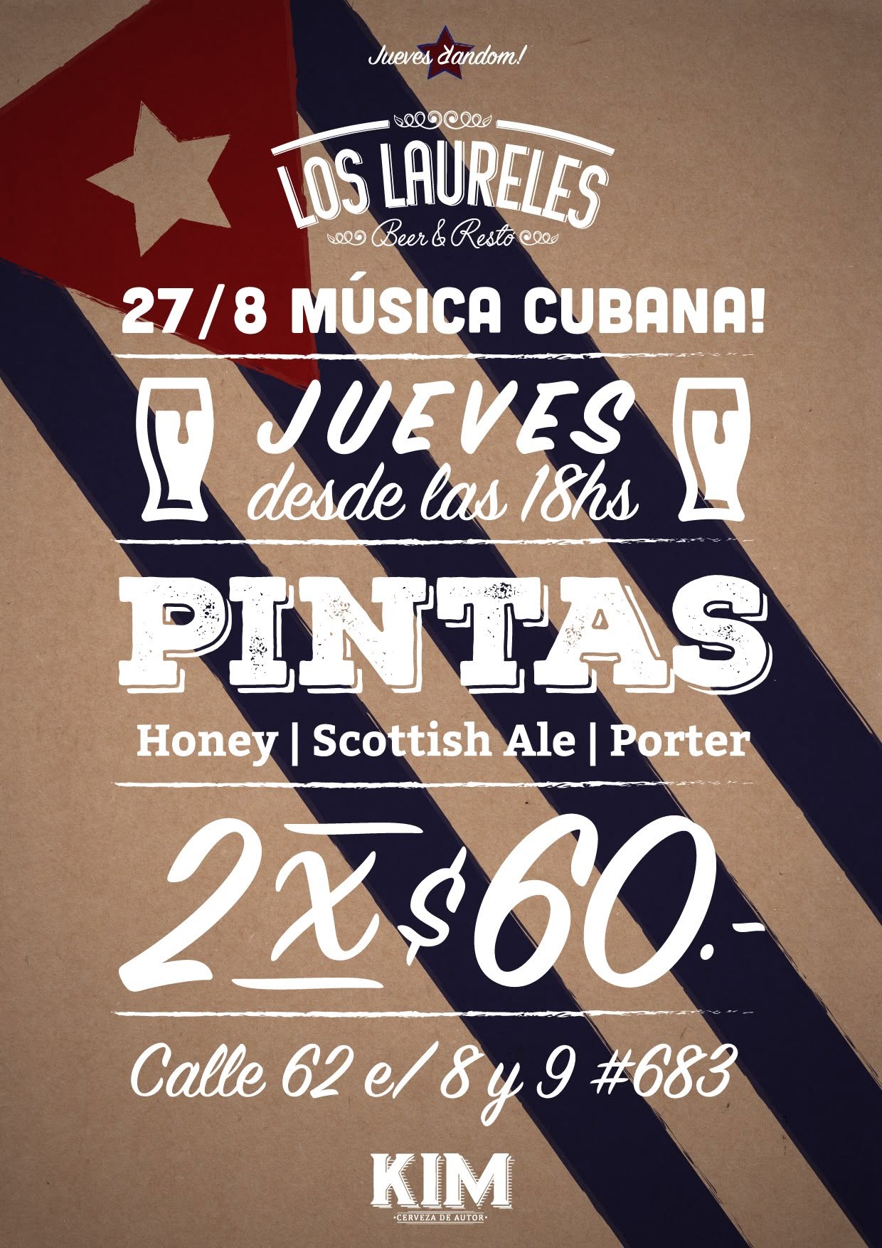 Jueves Random en Los Laureles Música Cubana PINTAS 2 x $60.-