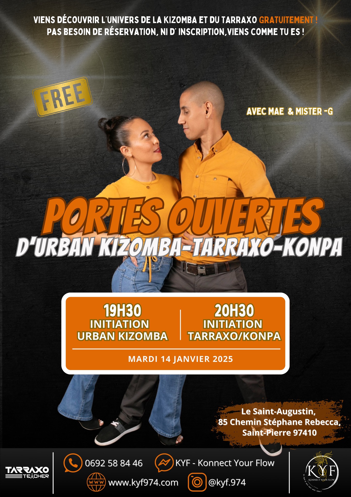 ๐ฅ Soirรฉe Dรฉcouverte Gratuite : Kizomba & Tarraxo Konpa Venez vous amusez en Dansant !
