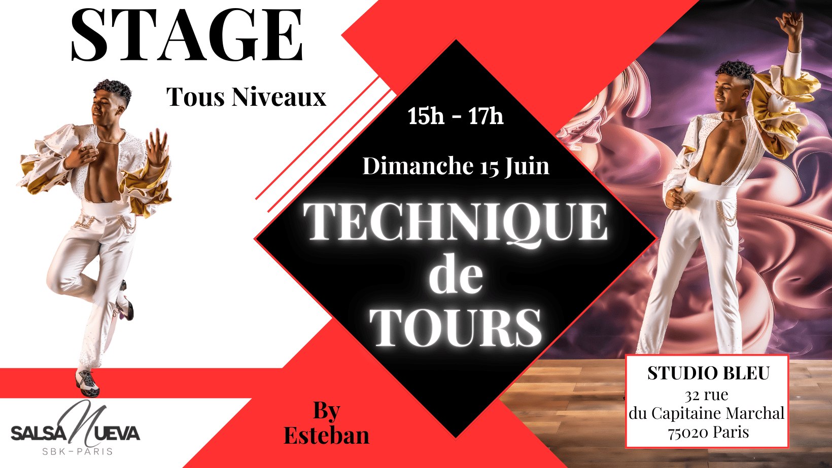STAGE TECHNIQUE de TOURS by Esteban - Salsanueva