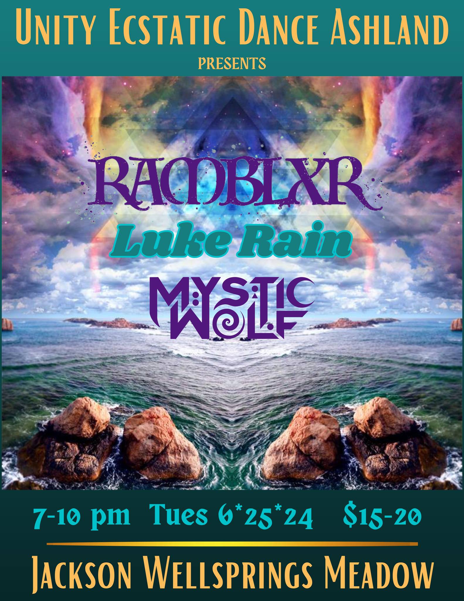 Unity Ecstatic Dance Ashland ~ RAMBLXR (Elias Alexander) LUKE RAIN MYSTIC WOLF