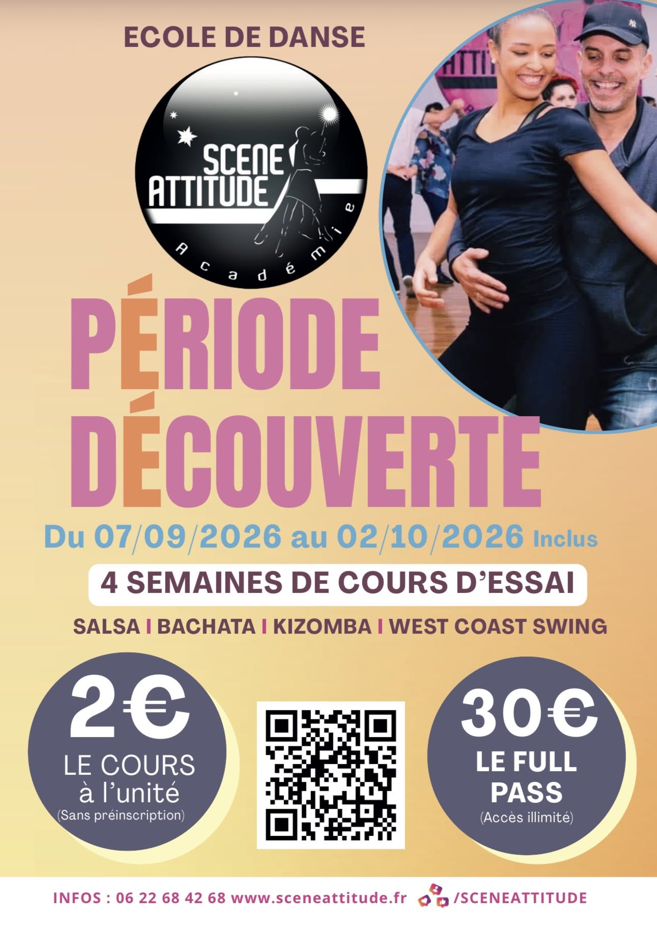 PÉRIODE DÉCOUVERTE - COURS D’ESSAI - du 07 09 au 02 10 26