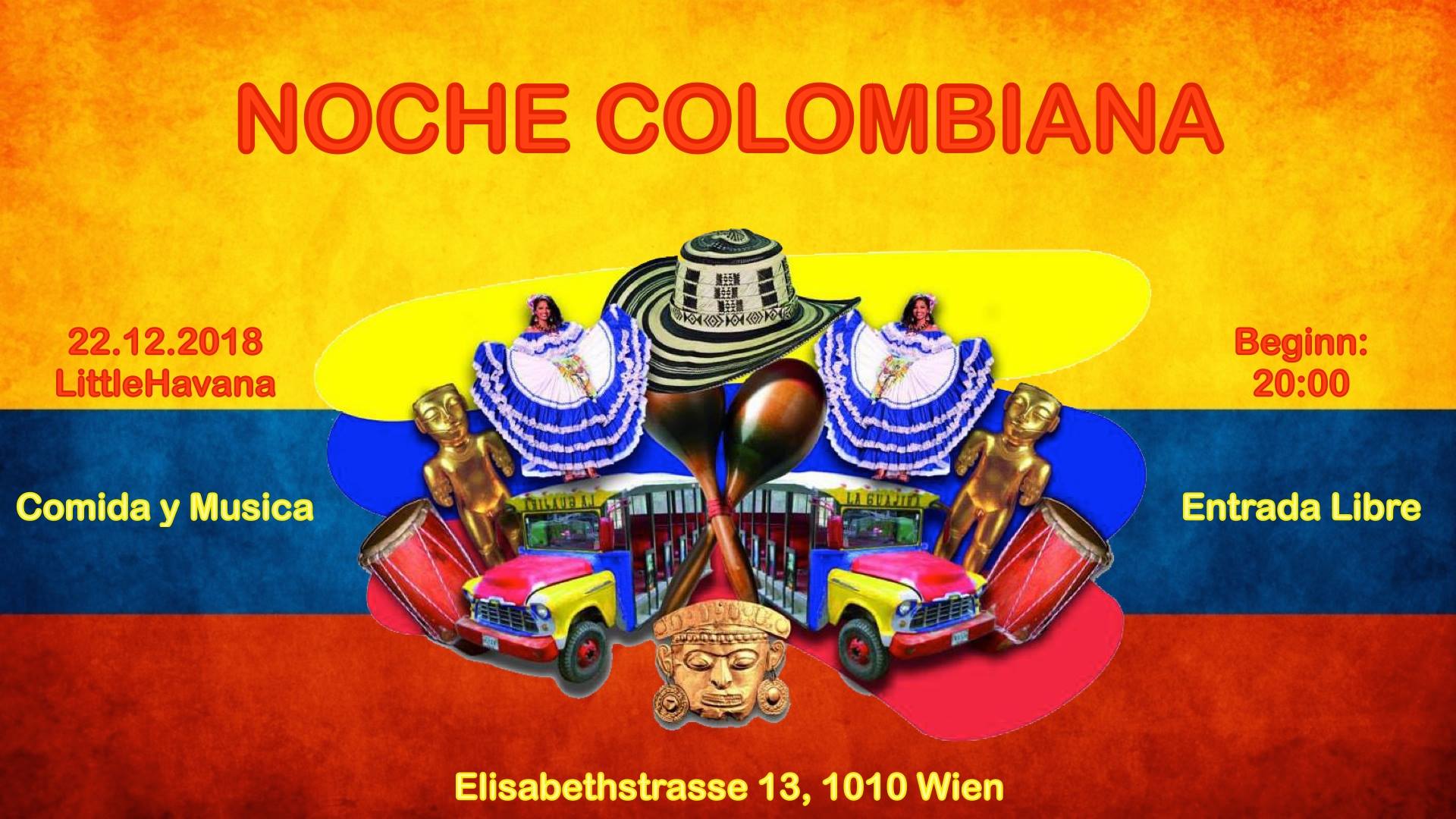 Noche Colombiana 22.12.2018 Comida y Musica
