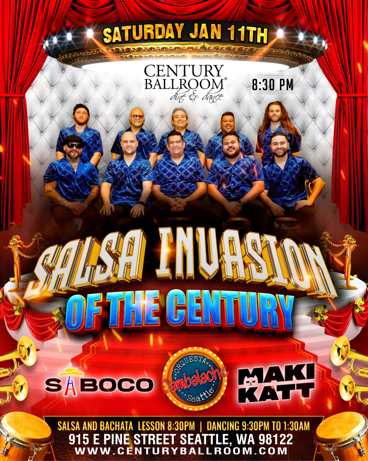 LIVE SALSA Saturday Dance with Orquesta Cambalache