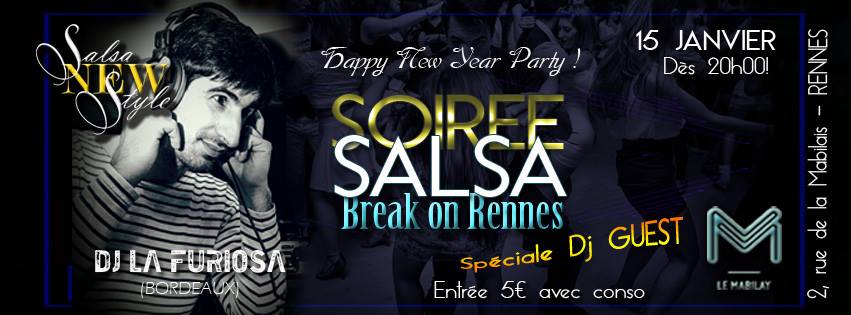 Soirée salsa spéciale Guest avec Dj La Furiosa le 15 janvier à Rennes!