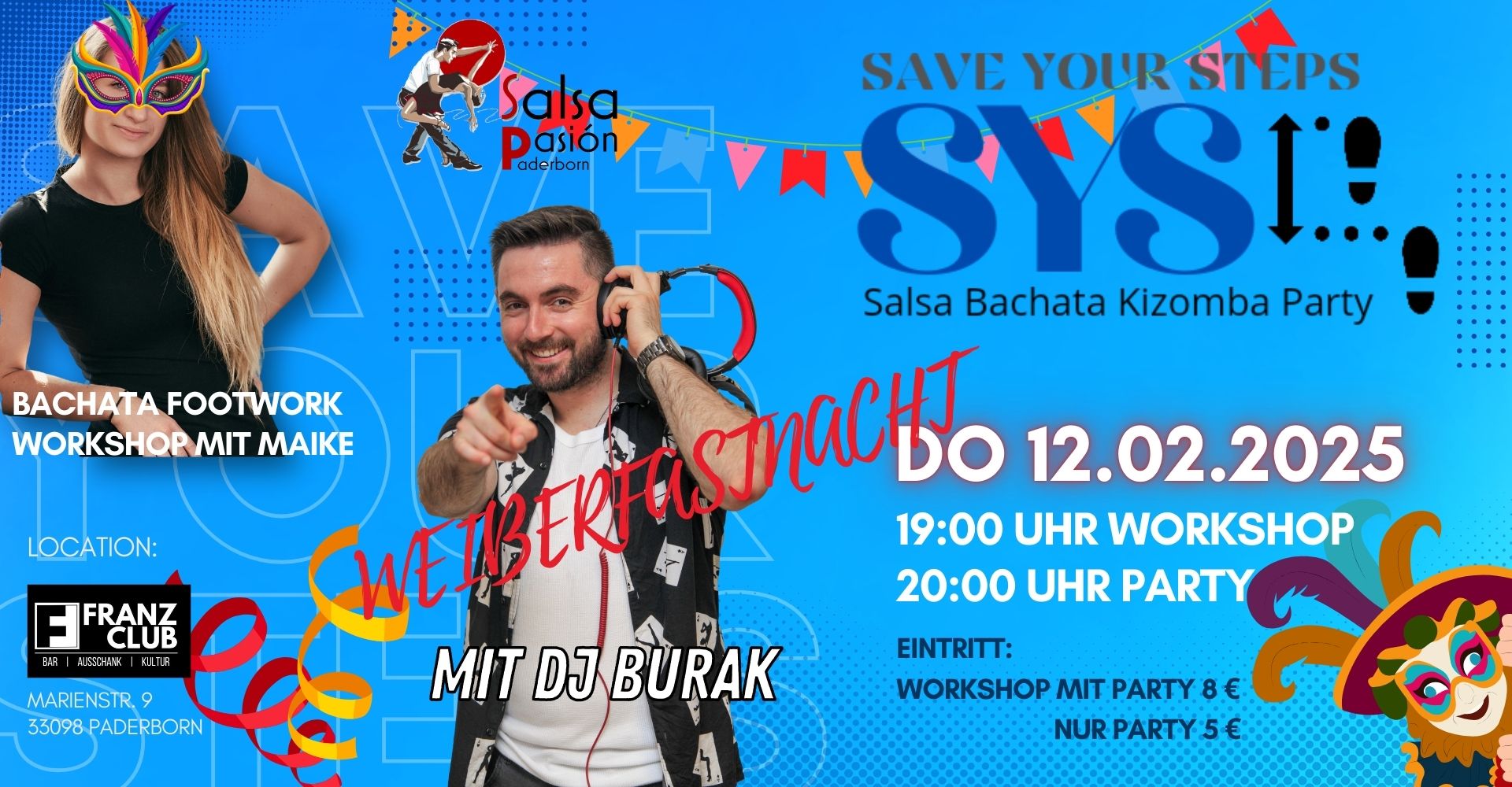 SYS Weiberfastnacht Salsa Party mit DJ Burak