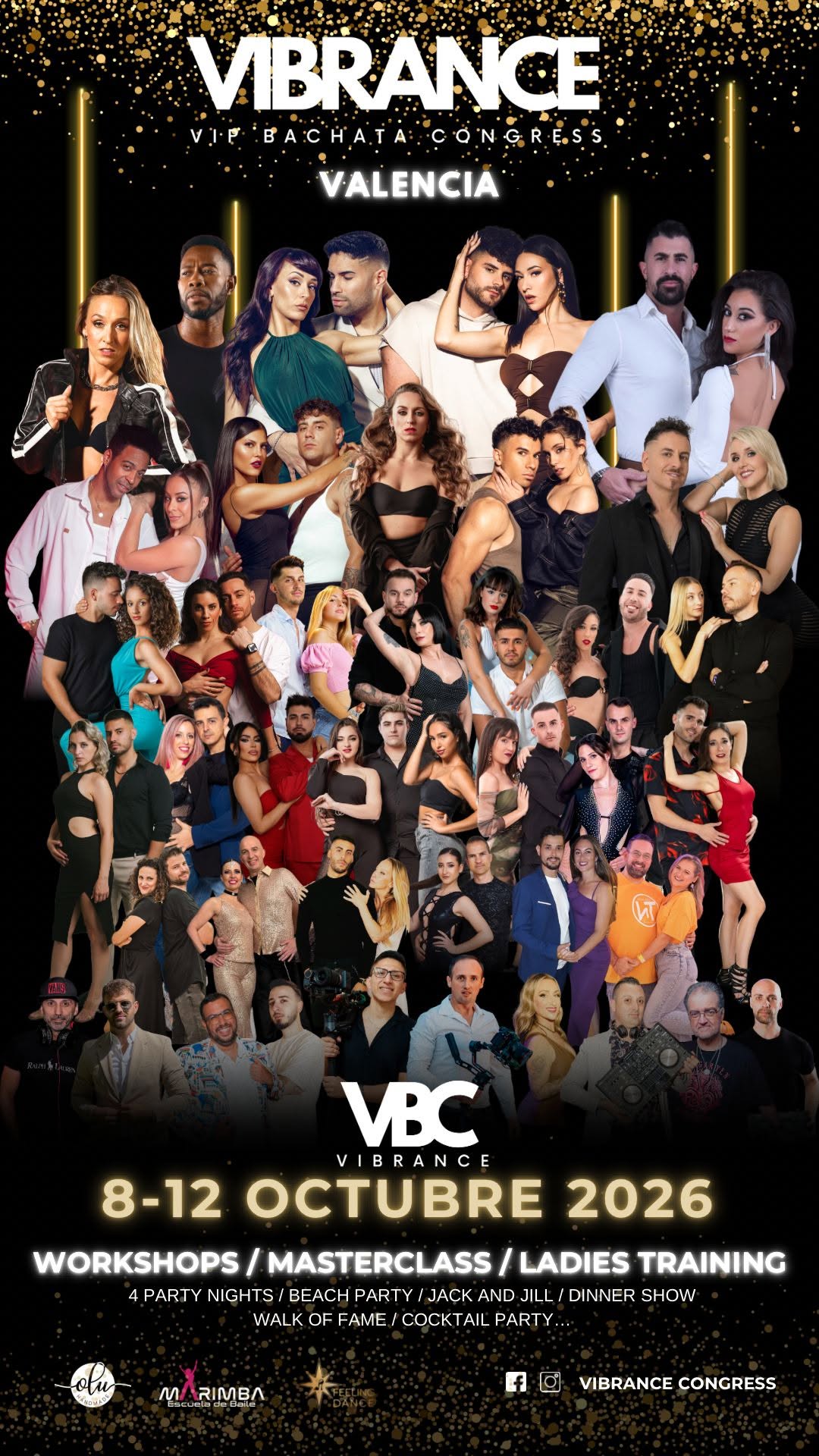 ⬇️ VIBRANCE VIP BACHATA CONGRESS 2026⬇️ - Vente con Ramón y Denise ( 8 al 12 de Octubre)