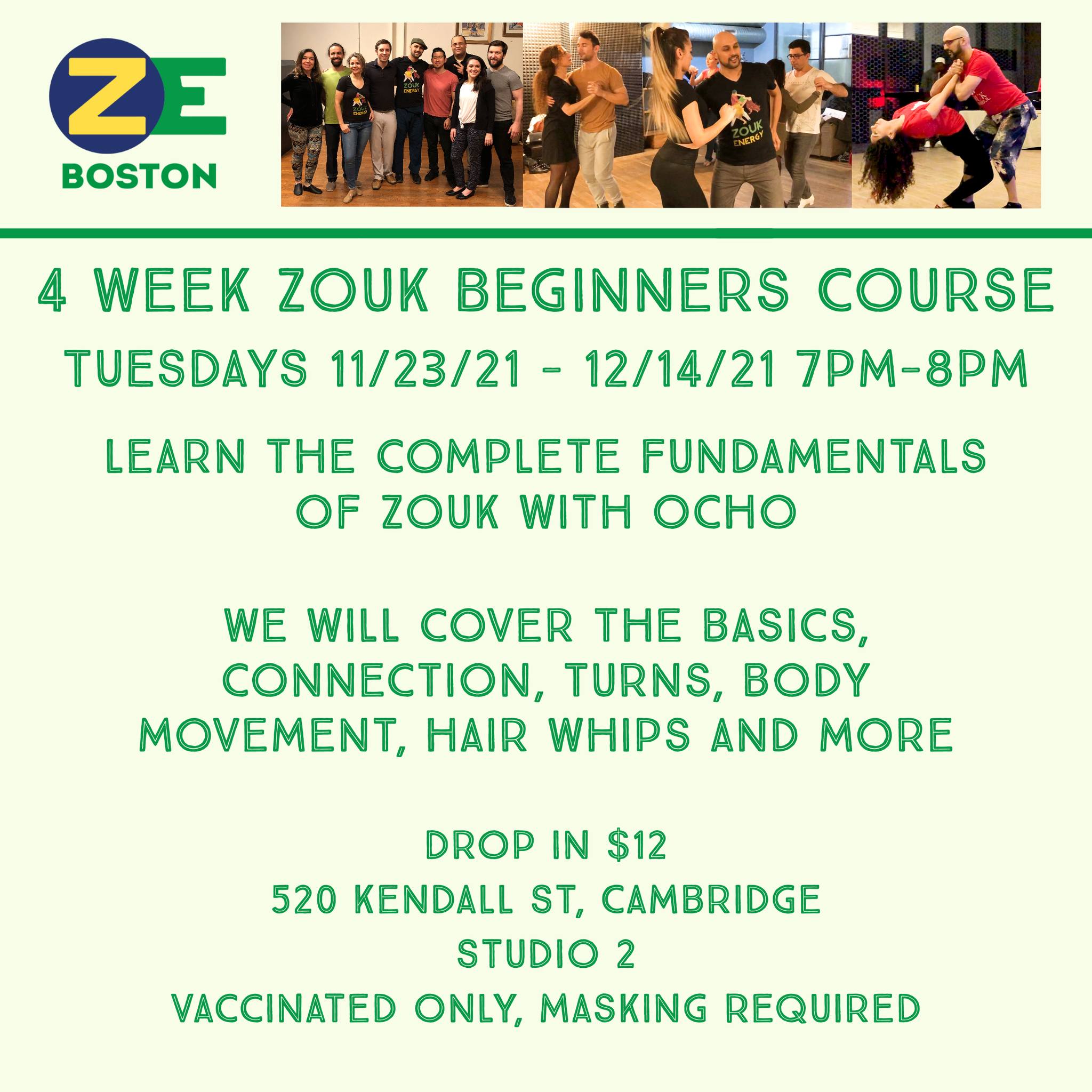 4 Week Be One Zouk Beginners Course