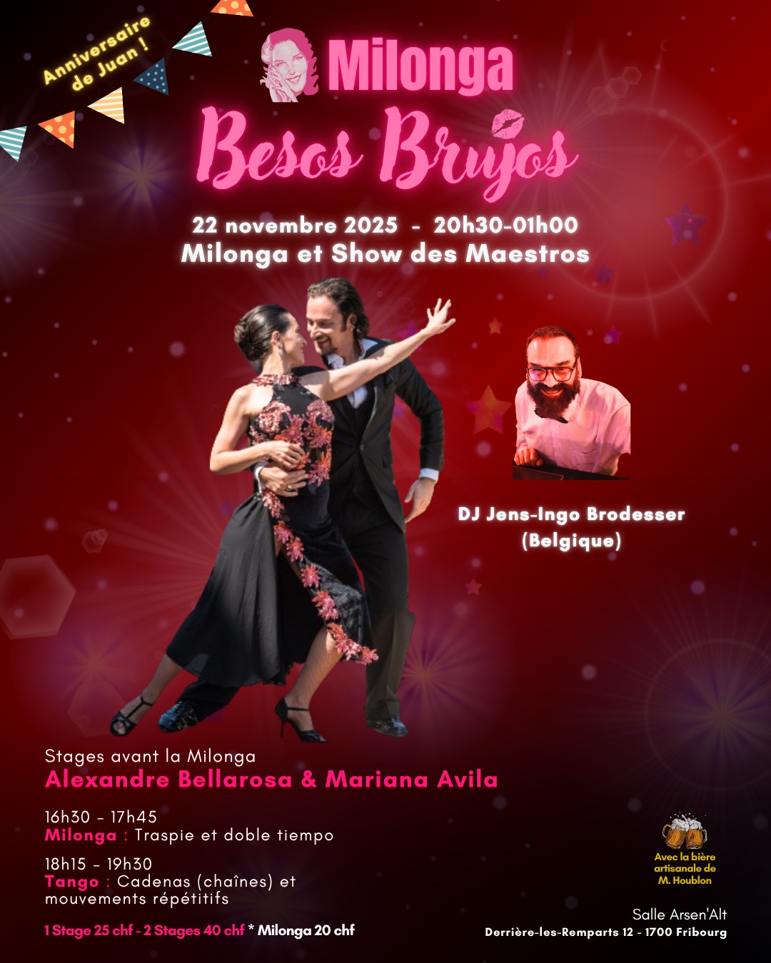 Milonga Besos Brujos, avec Show de Mariana & Alexandre - DJ Jens-Ingo Brodesser