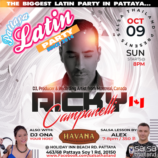 DJ RICKY CAMPANELLI AT PATTAYA LATIN PARTY SUNDAYS