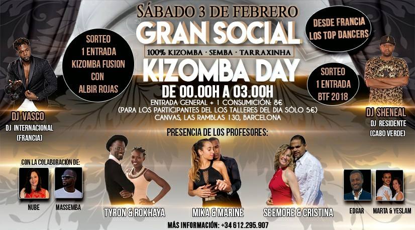 Kizomba Day Sábado 3 de Febrero 2018