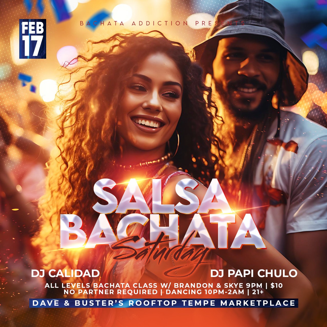 Salsa Bachata Saturday at Dave & Buster's Rooftop