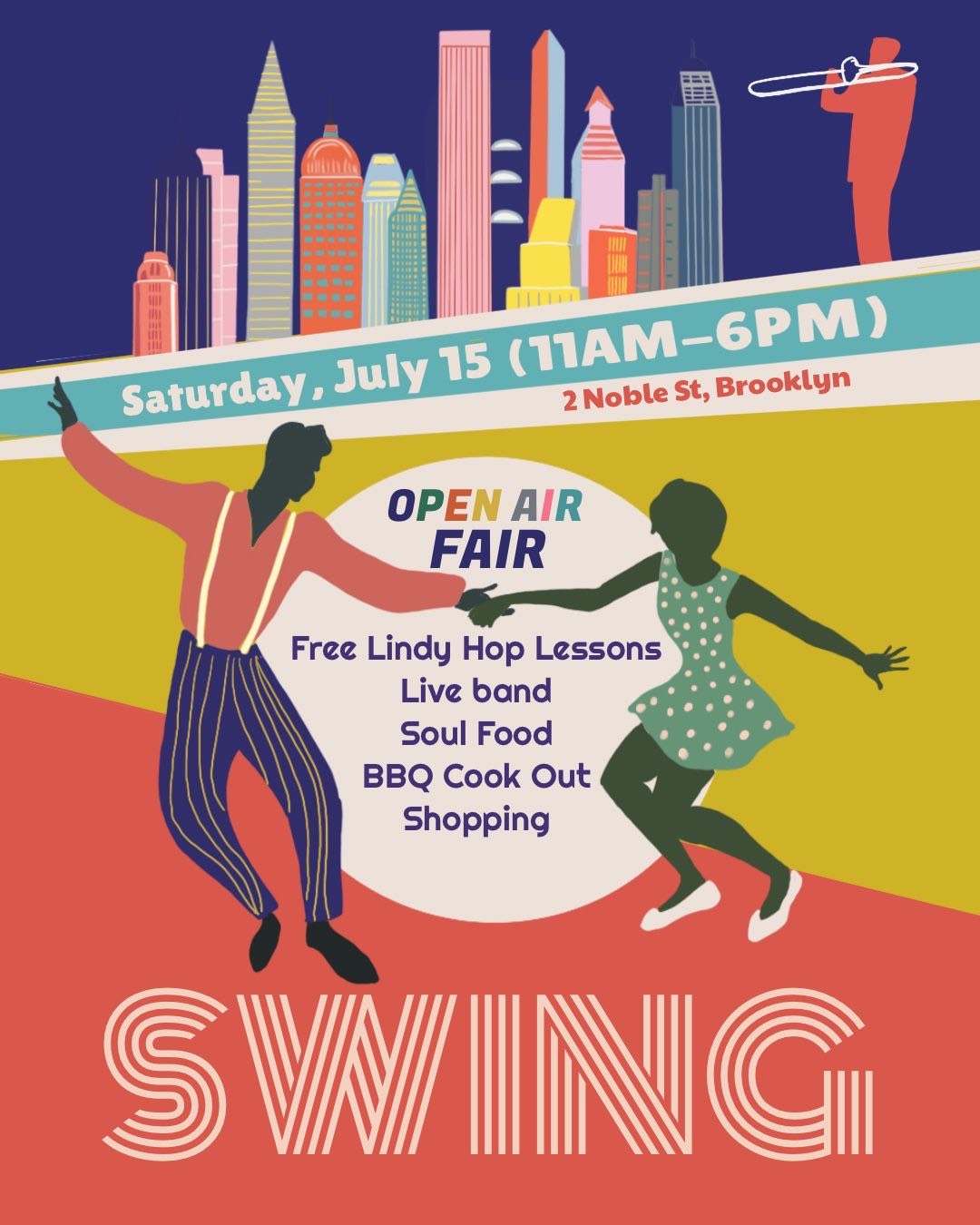 Open-Air Swing Fair: Greenpoint Waterfront w Queen Esther